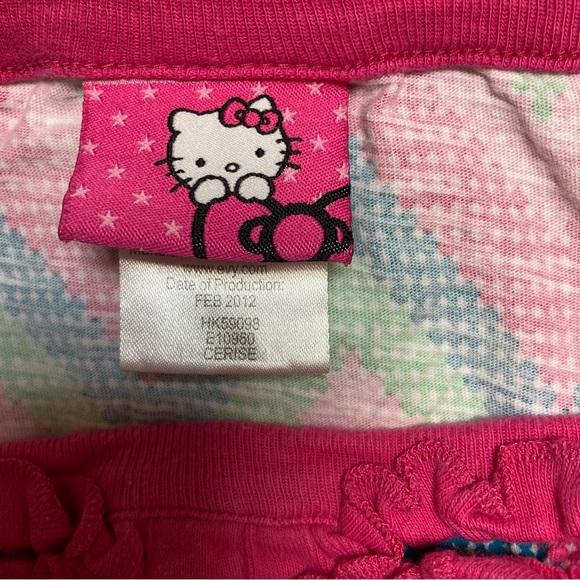 Hello Kitty Jumper Romper Girl’s 6 Fuchsia Pink Ruffle Tank Short Skort Combo - Picture 7 of 10
